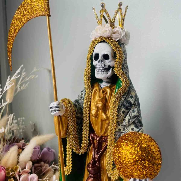 Santa Muerte Dorada 46cm -  Abundancia y el Éxito