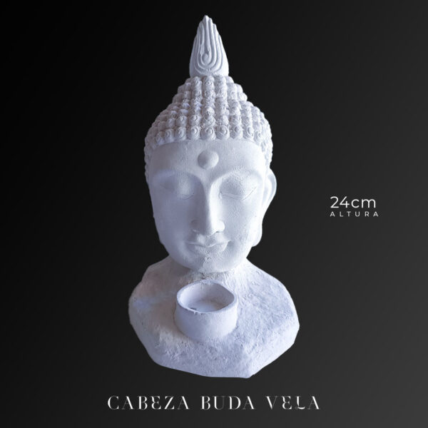 Buda Cabeza con vela - 24cm