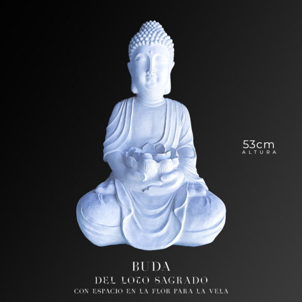 Buda con Flor de Loto - 53cm