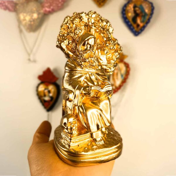 San Cipriano Efecto Oro Cromado 18cm