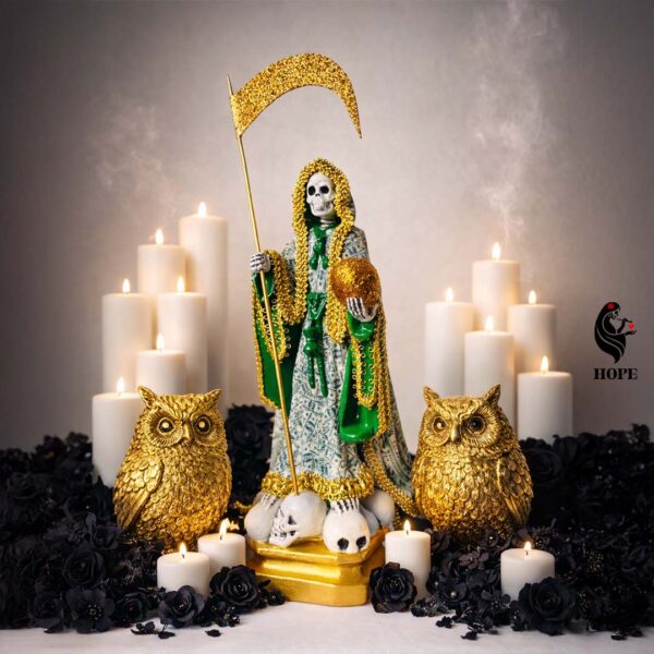 Nueva Santa Muerte Dólares Abundancia y Exito - 30cm
