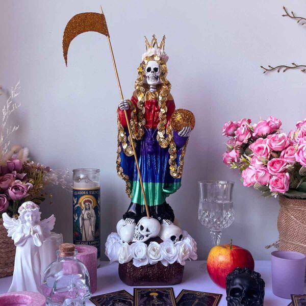 Santa Muerte 7 poderes - equilibrio completo de protección, amor, prosperidad y paz espiritual.