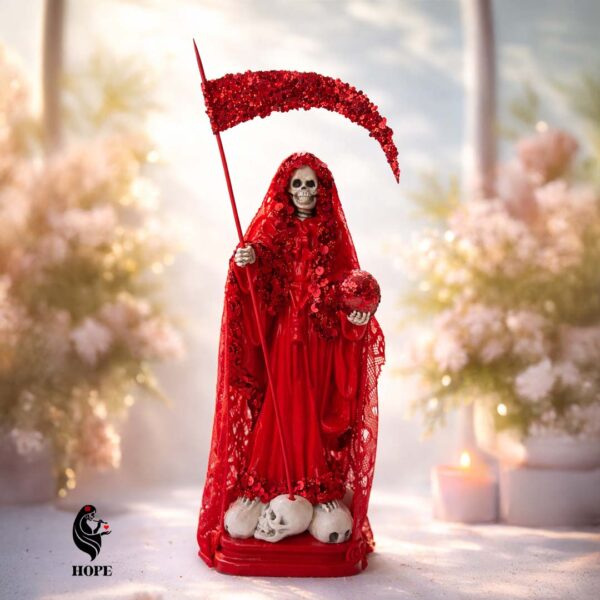 Amor, Atracción y Fuerza Interior - Santa Muerte Roja en 30cm