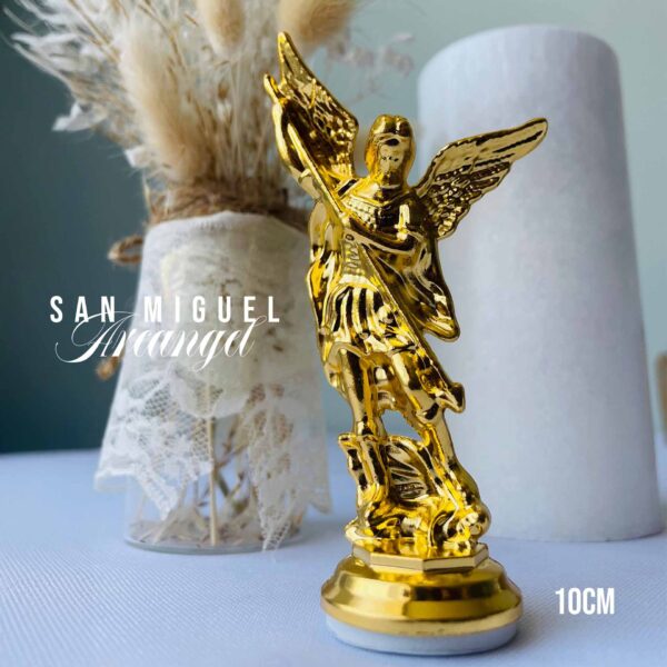 San Miguel Arcangel - Acero color oro - 10cm