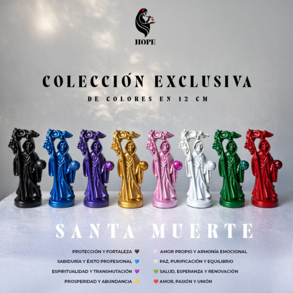 Colección Santa Muerte 8 Colores de 12cm