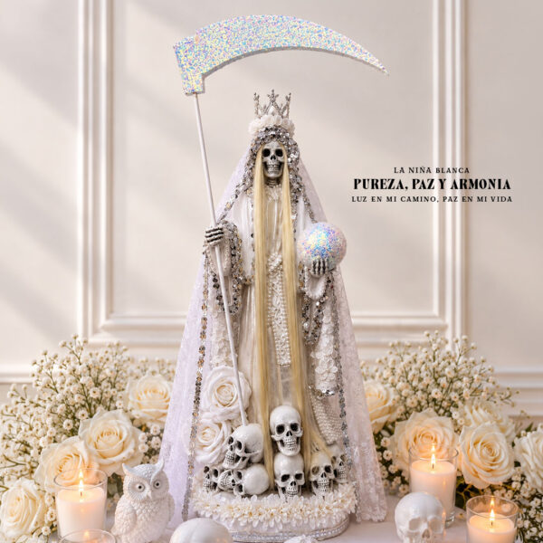 La Niña Blanca Escultura Decorativa Religiosa de Protección y Paz 72cm EDICION LIMITADA