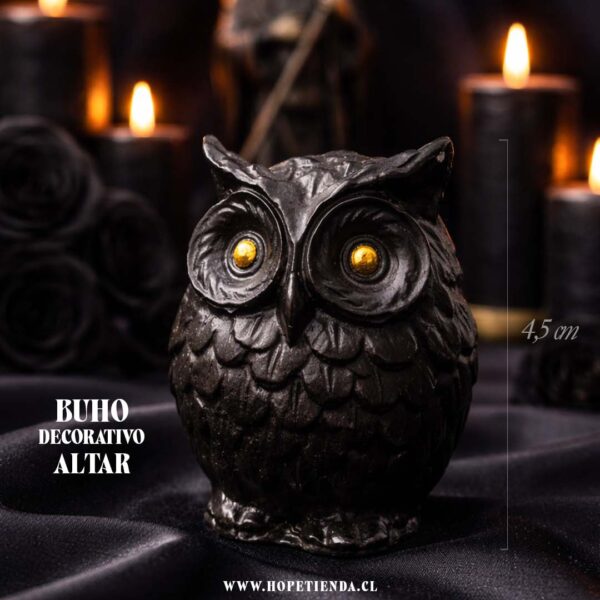 Buho Negro decorativo altar 4,5cm