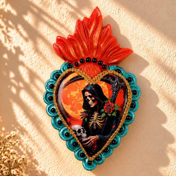 Corazón Sagrado de la Santa Muerte – Amor, Protección y Transformación
